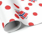 Noorse vlag en Noors taalontwerp Cadeaupapier (Rol Hoek)