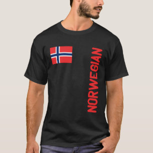 Noorse vlag en Noorse wortels T-shirt