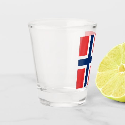 Noorse vlag en Noorwegen patriot/sport Sh Shot Glas (Links)