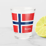 Noorse vlag en Noorwegen patriot/sport Shot Glas<br><div class="desc">Shot Glass (partij): Noorwegen & Noorse vlag - reiswereld, droomvakantie & liefde mijn land, patriotten / sportfans</div>