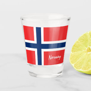 Noorse vlag en Noorwegen patriot/sport Shot Glas