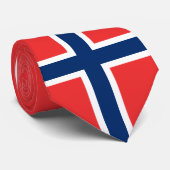 Noorse vlag en Noorwegen, reizen/sport Stropdas (Opgerold)