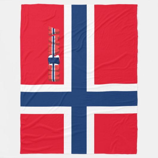 Noorse vlag fleece deken (Voorkant)