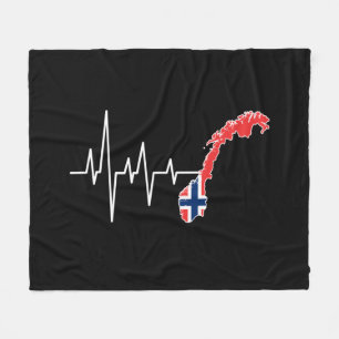 Noorse vlag fleece deken