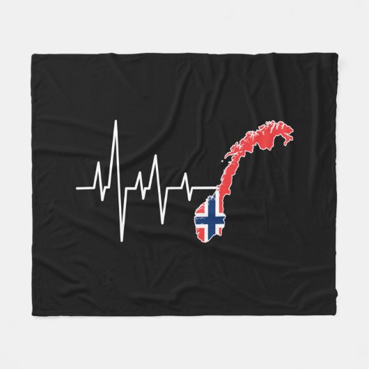 Noorse vlag fleece deken (Voorkant (Horizontaal))