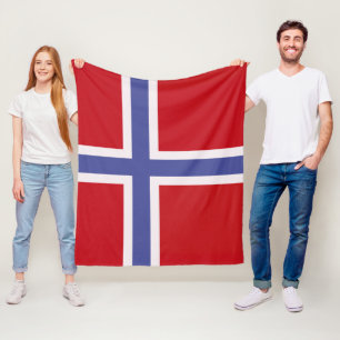 Noorse vlag fleece deken