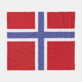 Noorse vlag fleece deken (Voorkant (Horizontaal))