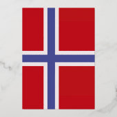 Noorse vlag folie uitnodiging (Voorkant)