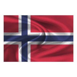 Noorse vlag foto afdruk