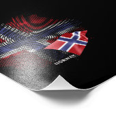 Noorse vlag foto afdruk (Hoek)
