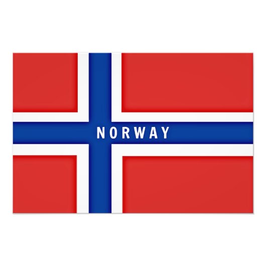 Noorse vlag foto afdruk (Voorkant)