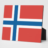 Noorse vlag fotoplaat (Zijkant)