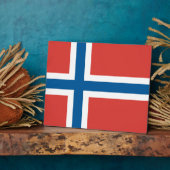 Noorse vlag fotoplaat (Zijkant)