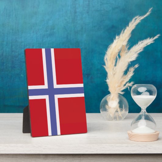 Noorse vlag fotoplaat (Zijkant)
