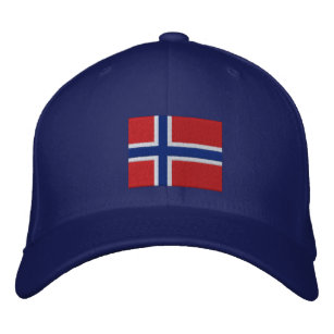 Noorse vlag geborduurde pet