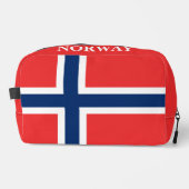 Noorse vlag gepersonaliseerde toiletreis kit toilettasje (Voorkant)