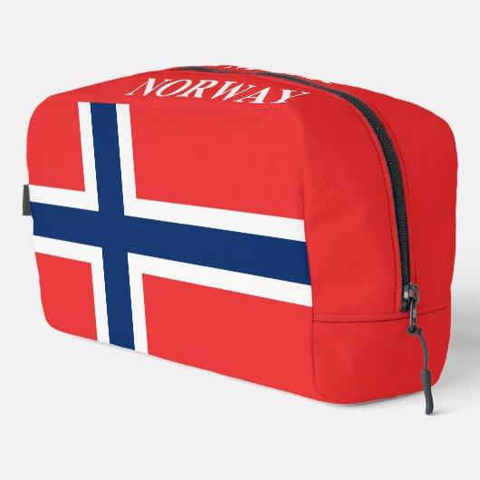 Noorse vlag gepersonaliseerde toiletreis kit toilettasje (Rechterhoek)