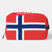 Noorse vlag gepersonaliseerde toiletreis kit toilettasje (Achterkant)