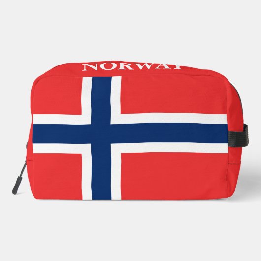 Noorse vlag gepersonaliseerde toiletreis kit toilettasje (Achterkant)