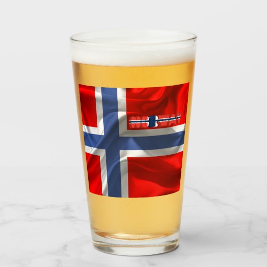 Noorse vlag       glas (Voorkant gevuld)