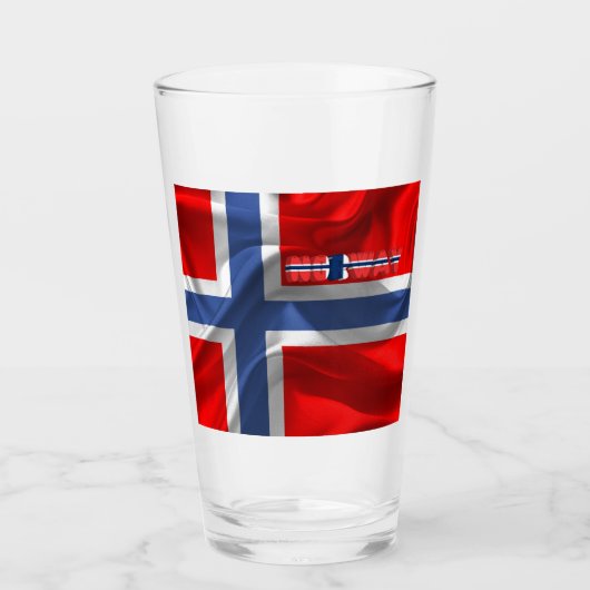 Noorse vlag       glas (Voorkant)