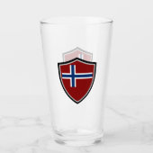 Noorse vlag glas (Voorkant)