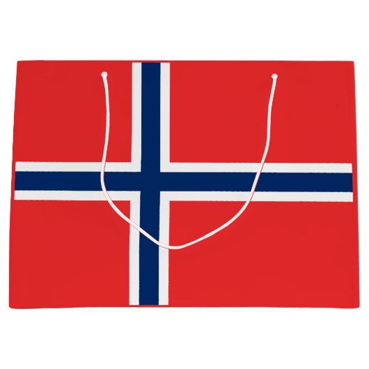 Noorse vlag groot cadeauzakje (Voorkant)