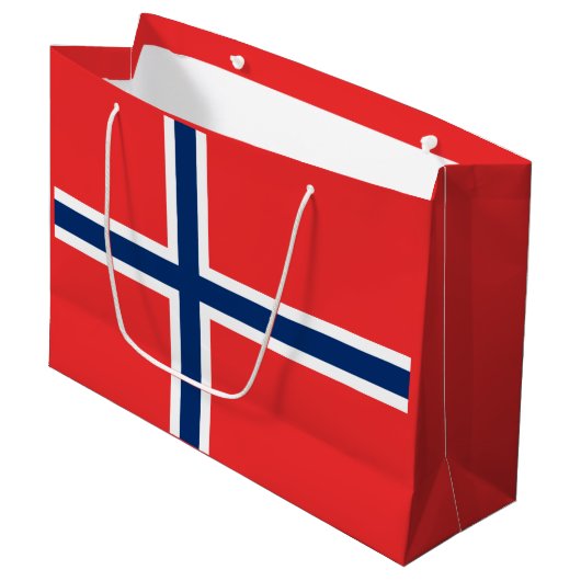 Noorse vlag groot cadeauzakje (Voorkant Gekanteld)