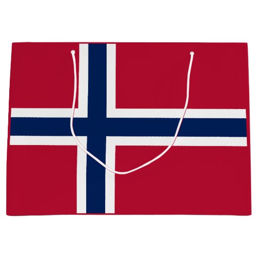 Noorse vlag groot cadeauzakje (Voorkant)