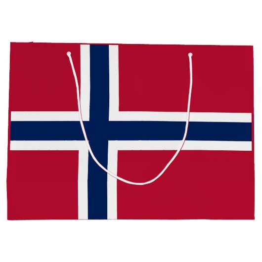 Noorse vlag groot cadeauzakje (Achterkant)