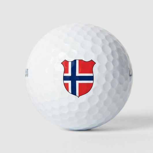 Noorse Vlag Groot Patriottisch Golfballen (Voorkant)