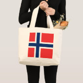 Noorse vlag grote tote bag (Voorkant (product))