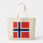 Noorse vlag grote tote bag (Achterkant)