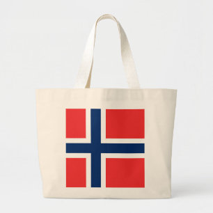 Noorse vlag grote tote bag