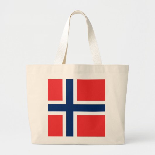 Noorse vlag grote tote bag (Voorkant)