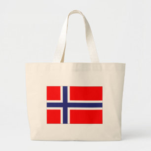 Noorse vlag grote tote bag