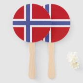 Noorse vlag handwaaier (Voorkant en achterkant)