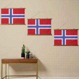 Noorse vlag hangend wandkleed
