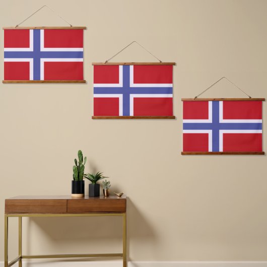 Noorse vlag hangend wandkleed (Asymmetrisch)