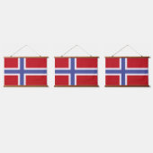 Noorse vlag hangend wandkleed (Driedubbel)