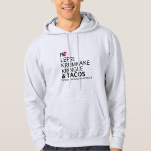 Noorse Vlag Hart Aanpasbare Boodschap Hoodie