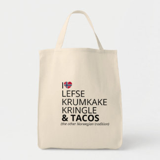 Noorse Vlag Hart Herbruikbare Boodschappentas Tote Bag