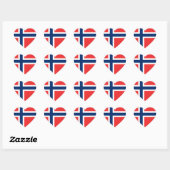 Noorse vlag hart sticker (Vel)