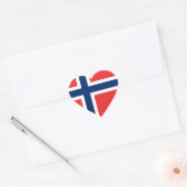 Noorse vlag hart sticker (Envelop)