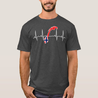 Noorse vlag hartslag 3 t-shirt