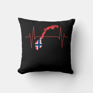Noorse Vlag Hartslag Kussen