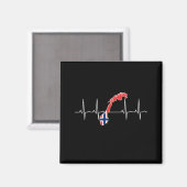 Noorse Vlag Hartslag Magneet (Voorkant / Achterkant)