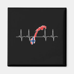 Noorse Vlag Hartslag Magneet