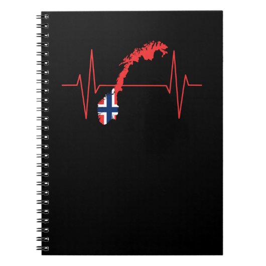 Noorse Vlag Hartslag Notitieboek (Voorkant)