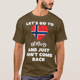 Noorse vlag Heart Funny Noorwegen 2 T-shirt